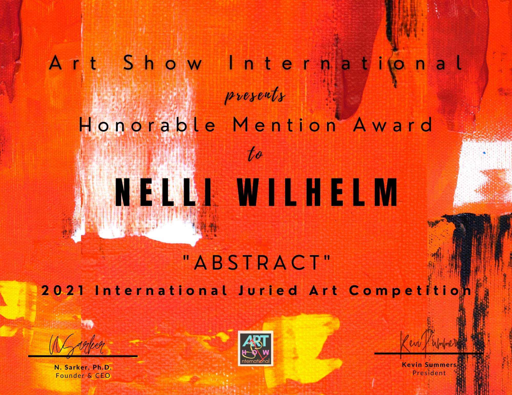 International Juried Art Competition Mai 2021 Abstrakt - 2